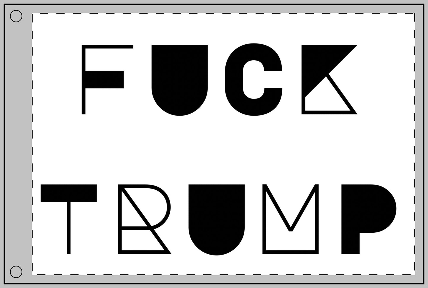 Fuck Trump - Large Double Sided Flag