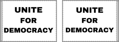 UNITE FOR DEMOCRACY : Double Sided Flag