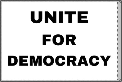 UNITE FOR DEMOCRACY : Double Sided Flag