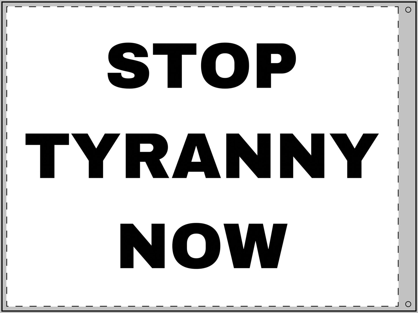 STOP TYRANNY NOW - Double Sided Flag