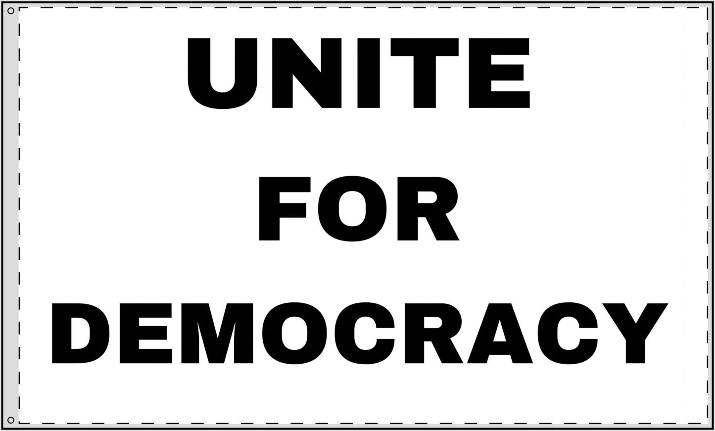 UNITE FOR DEMOCRACY : Double Sided Flag