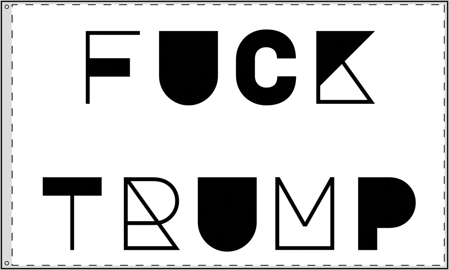 Fuck Trump - Large Double Sided Flag