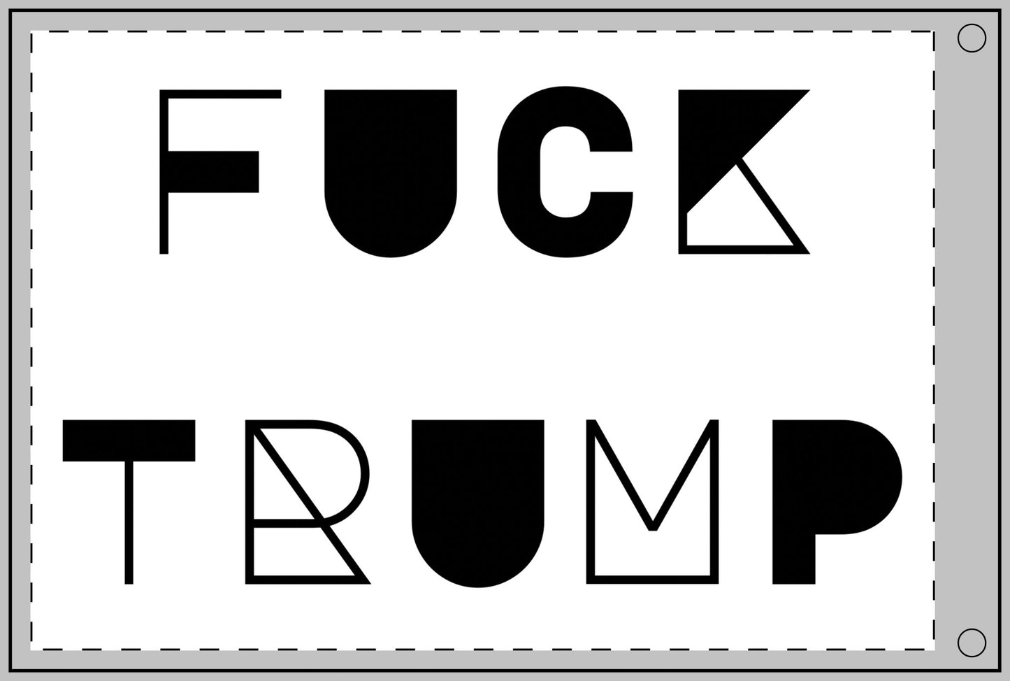 Fuck Trump - Large Double Sided Flag