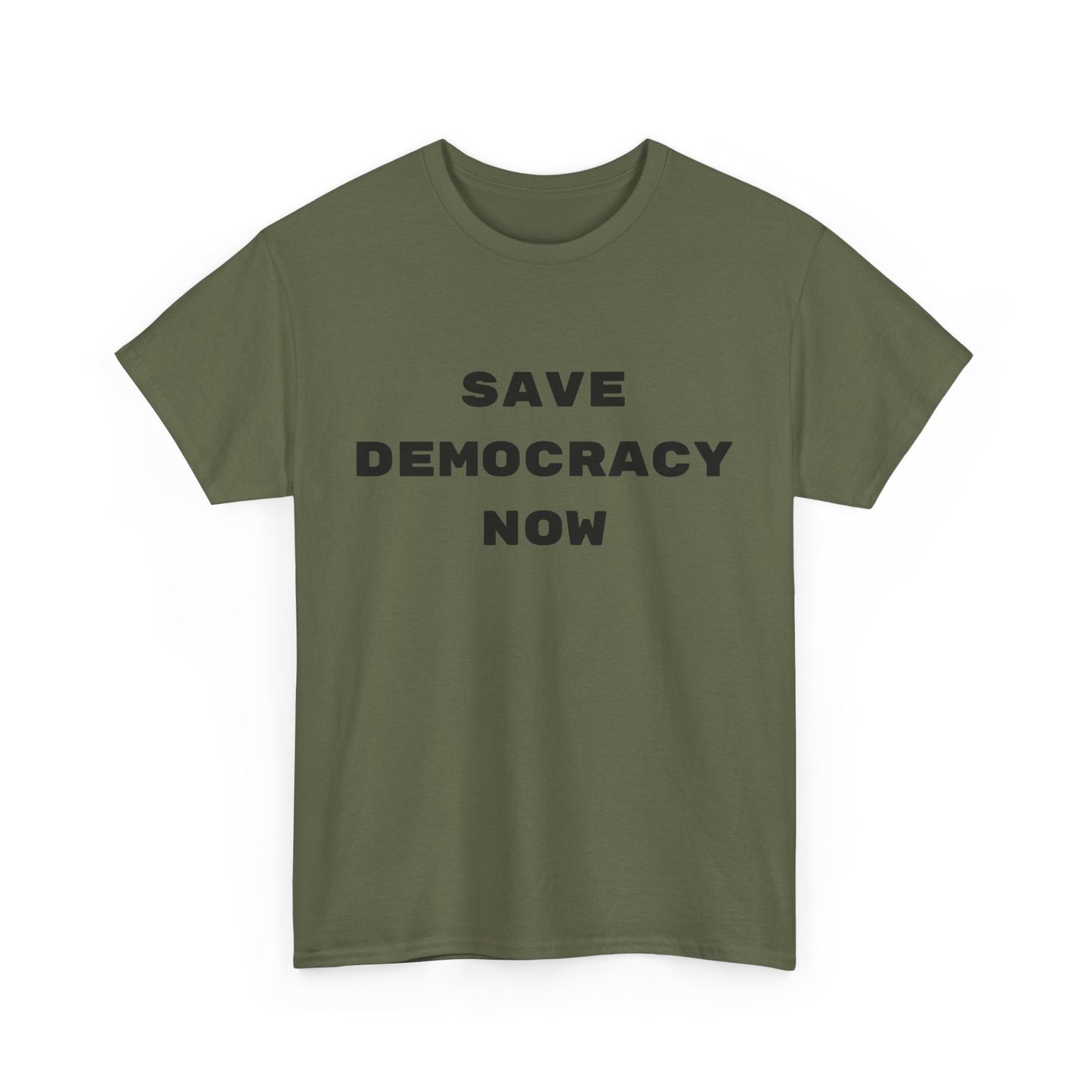 SAVE DEMOCRACY NOW : Unisex Heavy Cotton Tee